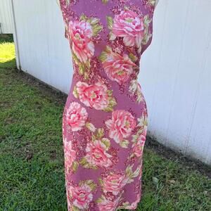 Women's Pink and Multi Dress